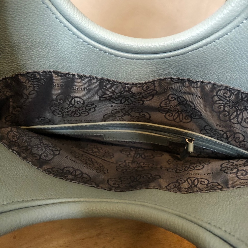 Enzo Angiolini Powder Blue Bangle Crossbody Handbag - Picture 7 of 10